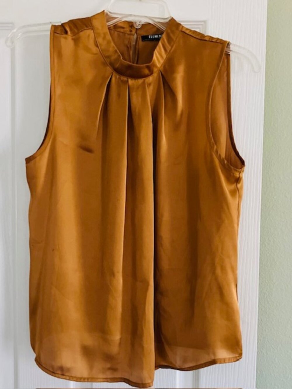 Women's sleeveless top sleeveless bronze size Med polished Business - Picture 2 of 6